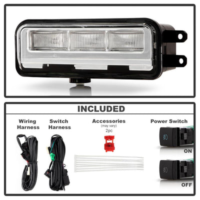 Clear OEM Full LED Fog Lights W/Switch <br>22-24 Toyota Tundra