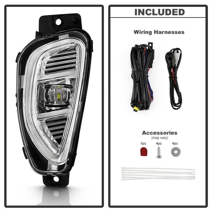 Clear OEM Style LED Fog Lights w/Switch <br>20-22 Ford Escape
