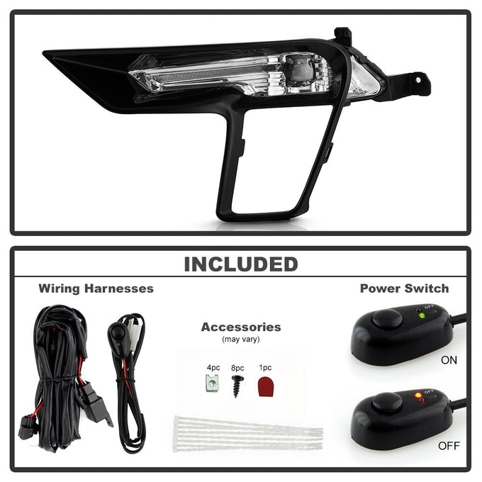 Clear OEM Full LED Fog Lights w/Switch <br>18-19 Ford Explorer