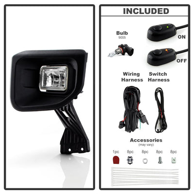 With Switch Clear OEM Style Fog Lights <br>20-22 Ford F-250 Super Duty F-350 Super Duty
