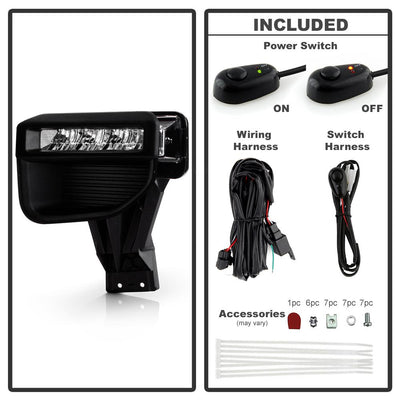 Clear OEM Full LED Fog Lights w/Switch <br>20-22 Ford F-250 Super Duty F-350 Super Duty