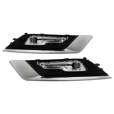 Clear OEM Full LED Fog Lights w/Switch <br>17-18 Ford Fusion