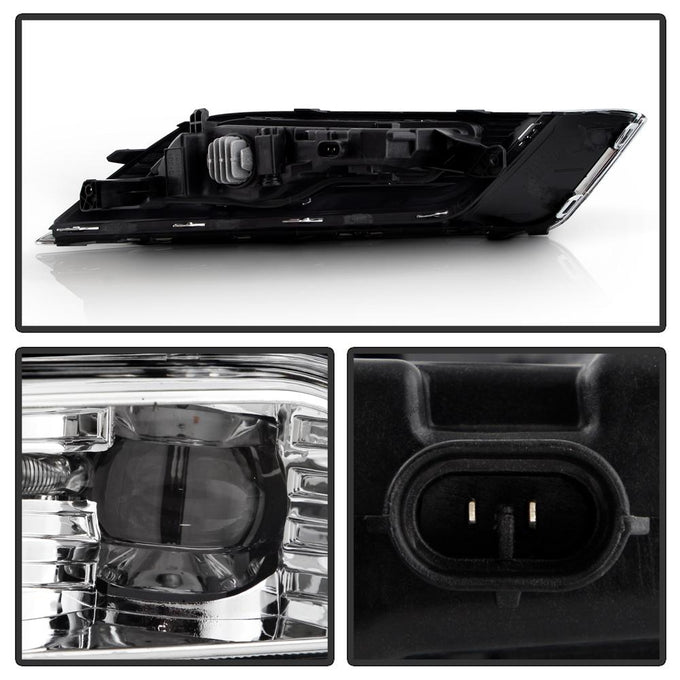 Clear OEM Full LED Fog Lights w/Switch <br>17-18 Ford Fusion