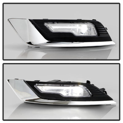 Clear OEM Full LED Fog Lights w/Switch <br>17-18 Ford Fusion