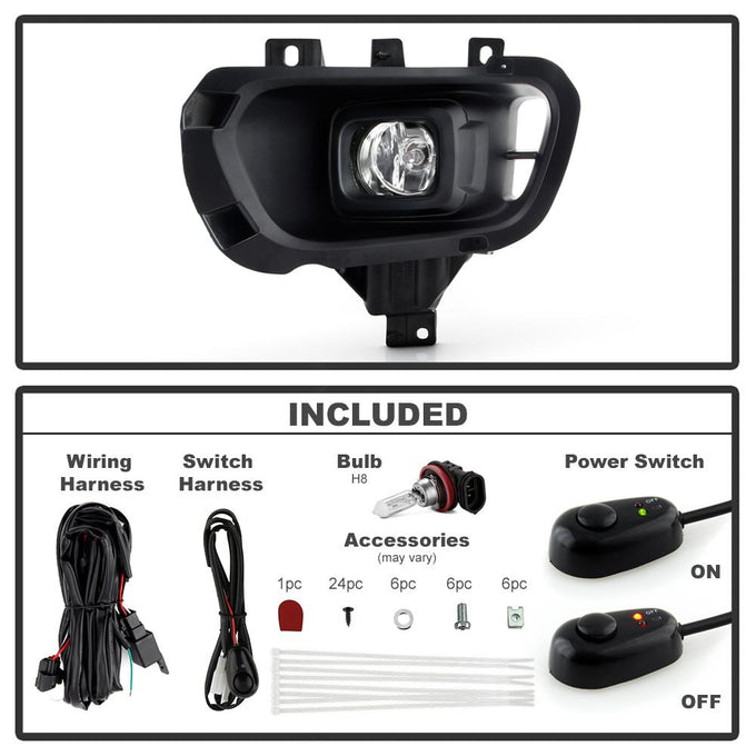 Clear OEM Style Fog Lights w/Switch <br>19-21 Ford Ranger