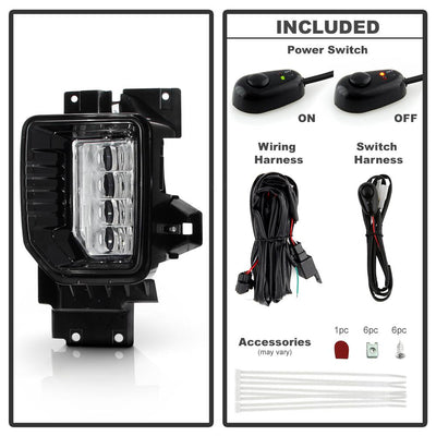 OEM Full LED Fog Lights W/Universal Switch <br>20-22 GMC Sierra 3500 HD Sierra 2500 HD