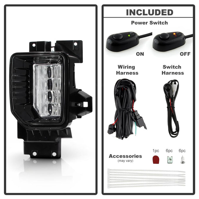 OEM Full LED Fog Lights W/Universal Switch <br>20-22 GMC Sierra 3500 HD Sierra 2500 HD
