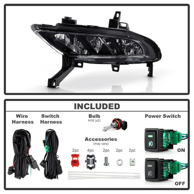 Clear OEM Fog Lights W/Switch <br>16-18 Nissan Maxima