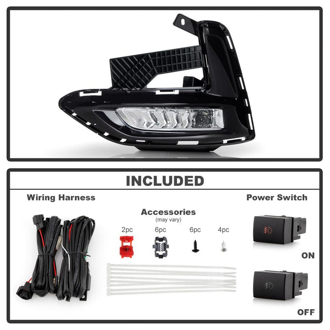 Clear OEM Style Fog Lights w/Switch <br>20-22 Nissan Sentra