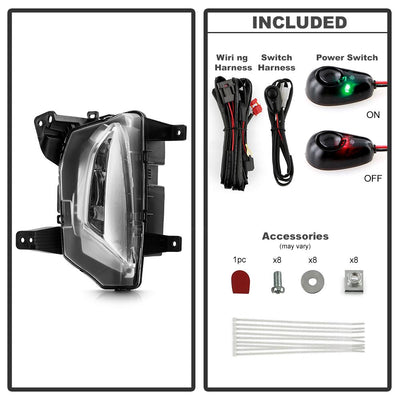 Left and Right OEM Style Full Led Fog Lights With Universal Switch <br>22-24 Chevrolet Equinox