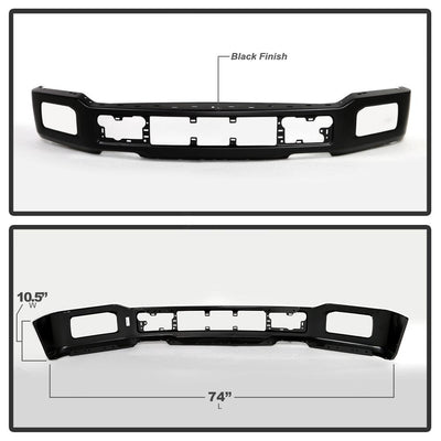 Black Front Bumper <br>18-20 Ford F-150