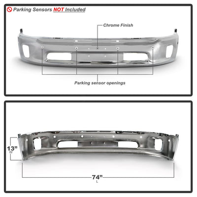 Chrome Front Bumper <br>14-18 Ram 1500