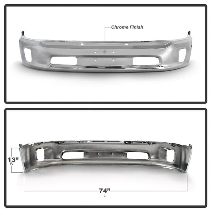 Chrome Front Bumper <br>13-18 Ram 1500