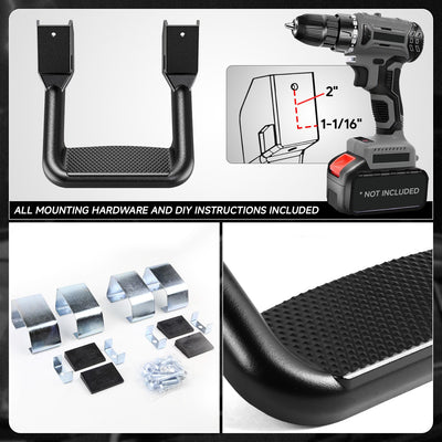 Universal Pickup Truck / SUV Side Hoop Steps <br>11 in. L x 6 in. H x 12 in. W