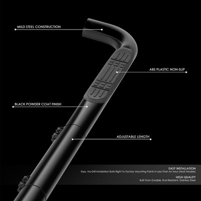 4 in. Diameter Tubular Steps Nerf Bars<br>99-11 Chevy Silverado, GMC Sierra Extended Cab