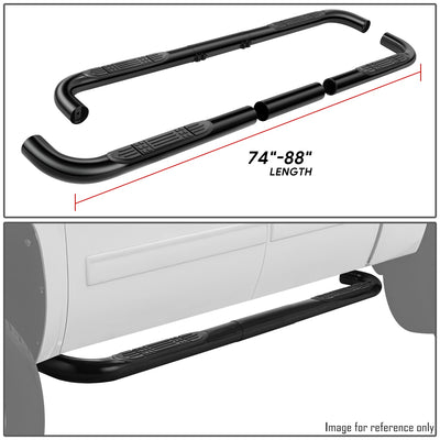 4 in. Diameter Tubular Steps Nerf Bars<br>99-11 Chevy Silverado, GMC Sierra Extended Cab