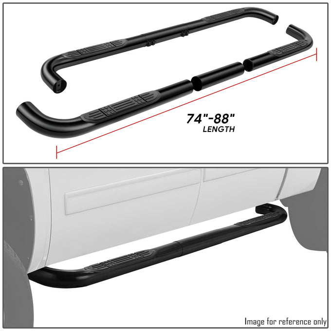 4 in. Diameter Tubular Steps Nerf Bars<br>99-11 Chevy Silverado, GMC Sierra Extended Cab