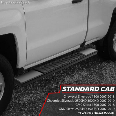 6 in. Wide Side Running Boards <br>07-19 Chevy/GMC Silverado/Sierra 1500-3500HD Standard Cab