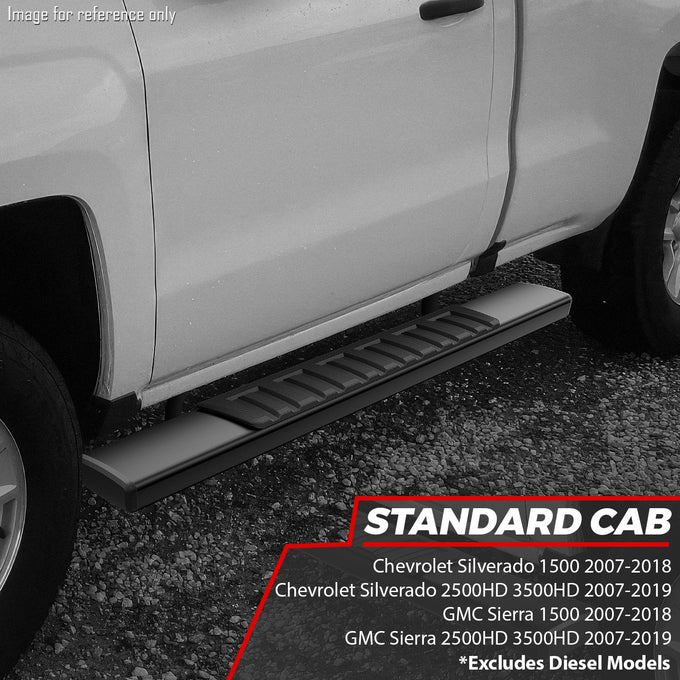 6 in. Wide Side Running Boards <br>07-19 Chevy/GMC Silverado/Sierra 1500-3500HD Standard Cab