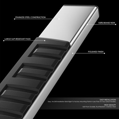 6.75 in. Wide Stainless Steel Running Board <br>07-18 Silverado, GMC Sierra, 1500