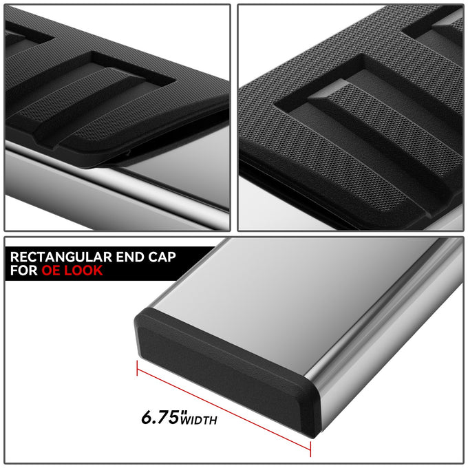 6.75 in. Wide Stainless Steel Running Board <br>07-18 Silverado, GMC Sierra, 1500