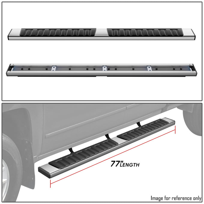 6.7 in. Wide Stainless Steel Running Board<BR>07-18 Silverado Sierra 1500, 07-19 2500/3500HD
