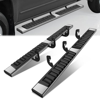 6.7 in. Wide Stainless Steel Running Board<BR>07-18 Silverado Sierra 1500, 07-19 2500/3500HD