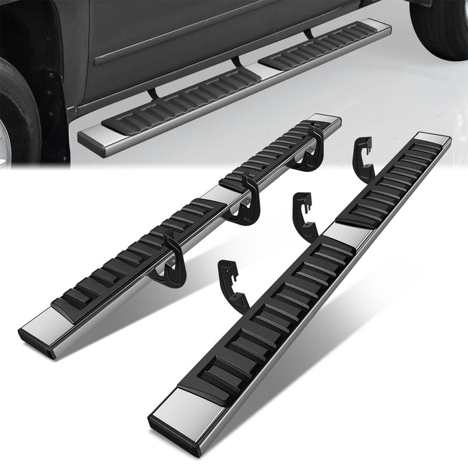 6.7 in. Wide Stainless Steel Running Board<BR>07-18 Silverado Sierra 1500, 07-19 2500/3500HD