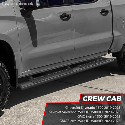 6 in. Wide Side Running Boards <br>19-25 Chevy/GMC Silverado/Sierra 1500-3500HD Crew Cab