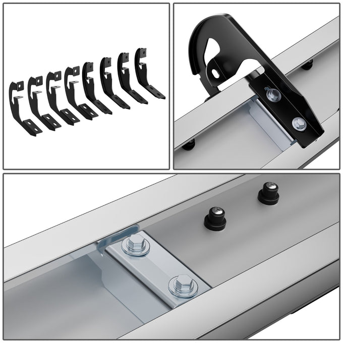 6.75 in. Wide Flat Side Step Nerf Bar Running Boards <br>09-14 Ford F-150 Super Crew Cab