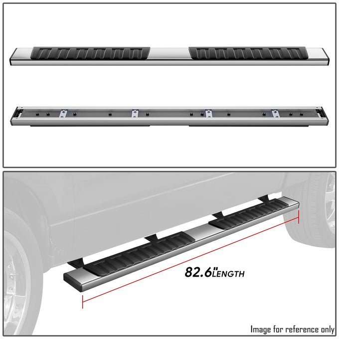 6.75 in. Wide Flat Side Step Nerf Bar Running Boards <br>09-14 Ford F-150 Super Crew Cab
