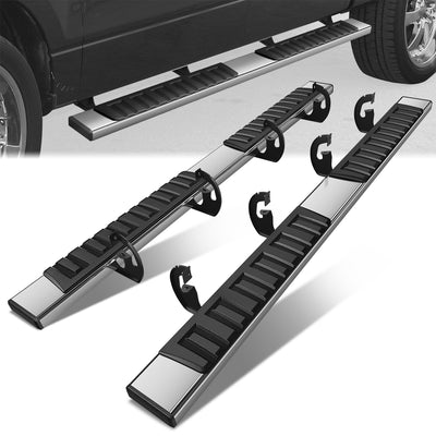 6.75 in. Wide Flat Side Step Nerf Bar Running Boards <br>09-14 Ford F-150 Super Crew Cab