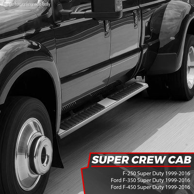 6 in. Wide Side Running Boards <br>99-16 Ford F-250- F-450 Super Duty Super Crew Cab