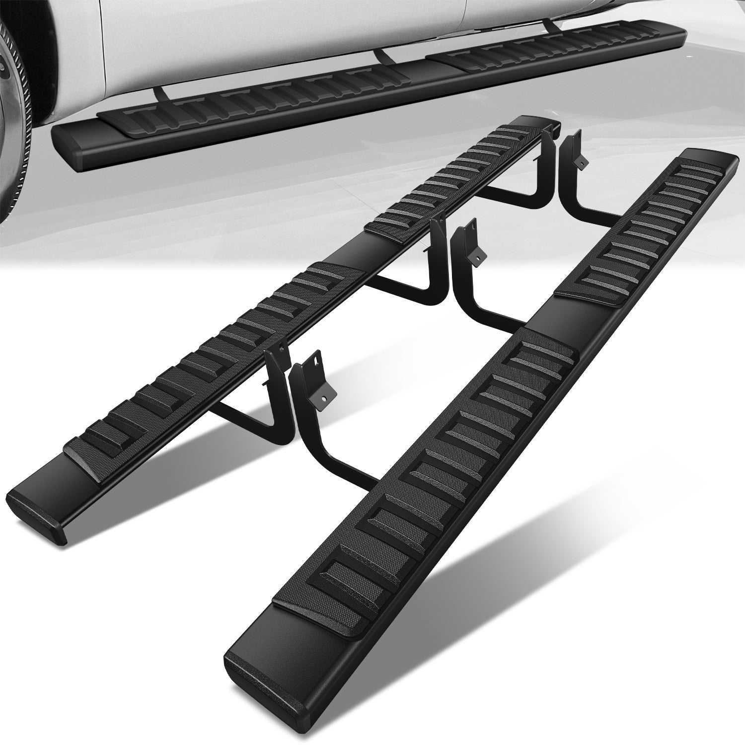 6 in. Wide Side Running Boards <br> 04-24 Nissan Titan, 17-19 Titan XD, King Cab