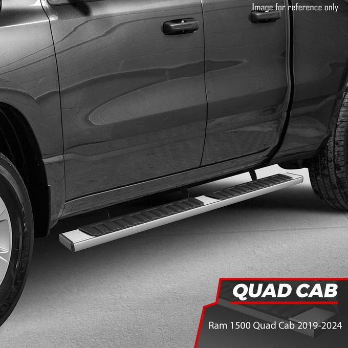 6.75 in. Wide Flat Board Running Board <br>19-24 Ram 1500 Quad Cab