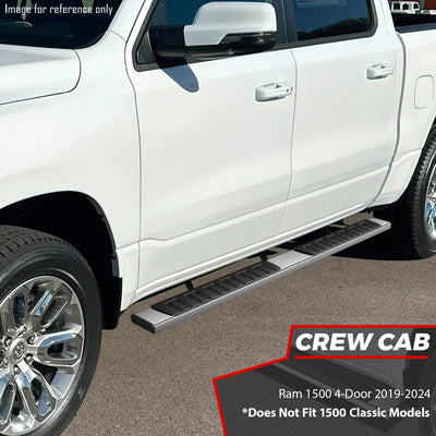 6.75 in. Wide Stainless Steel Running Board <br>19-23 Ram 1500 Crew Cab
