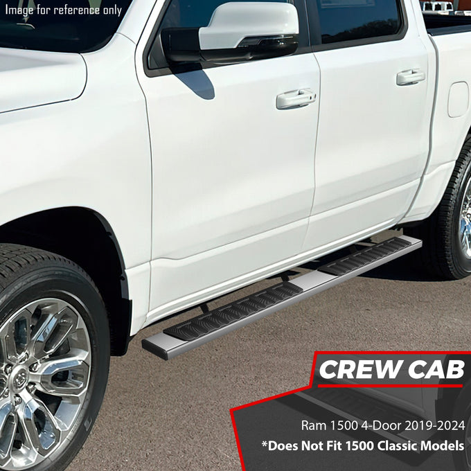 6.75 in. Wide Stainless Steel Running Board <br>19-23 Ram 1500 Crew Cab