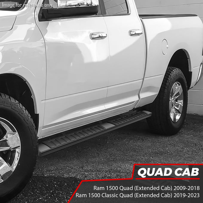6 in. Wide Side Running Boards <br> 09-10 Ram 1500, 11-23 Ram 1500 Quad Cab