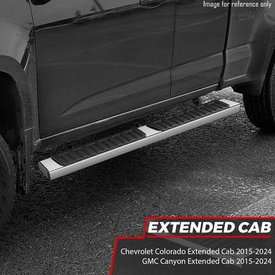 6.75 in. W Stainless Steel Running Boards <br> 15-25 Chevy Colorado/ GMC Canyon Extended Cab
