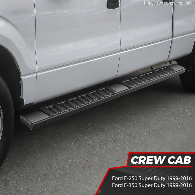 6.75 in. W Step Bar Running Boards <br> 99-16 Ford F-250-F-550 Super Duty Crew Cab
