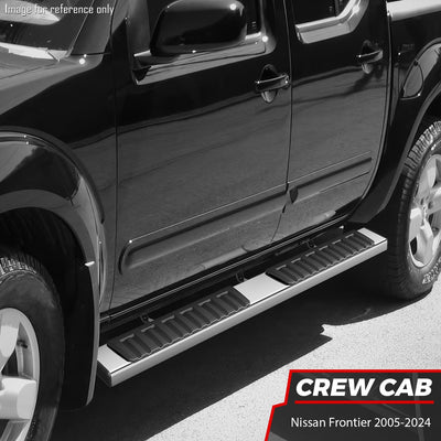 6.75 in. W Step Bar Running Boards <br>05-24 Nissan Frontier Crew Cab