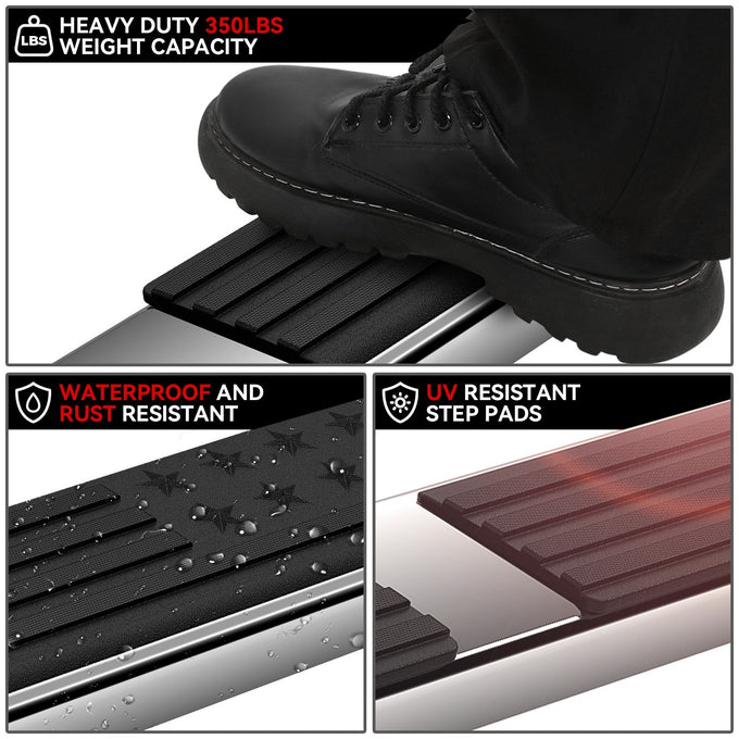 6in. W 350Lb Capacity Running Boards <br> 07-19 Chevy/GMC Silverado Sierra 1500 2500 3500HD