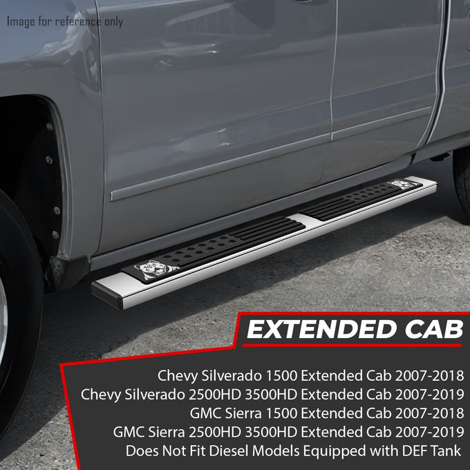 6in. W 350Lb Capacity Running Boards <br> 07-19 Chevy/GMC Silverado Sierra 1500 2500 3500HD