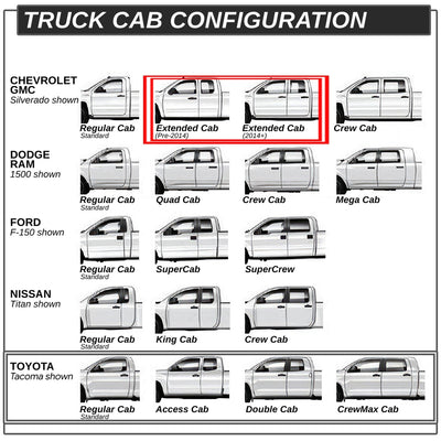 6in. W 350Lb Capacity Running Boards <br> 07-19 Chevy/GMC Silverado Sierra 1500 2500 3500HD