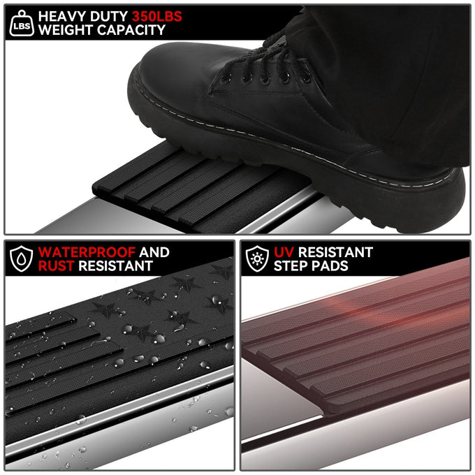 6in. W 350Lb Capacity Running Boards <br> 07-19 Chevy/GMC Silverado Sierra 1500 2500 3500HD