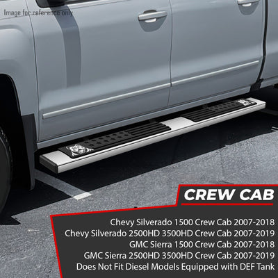 6in. W 350Lb Capacity Running Boards <br> 07-19 Chevy/GMC Silverado Sierra 1500 2500 3500HD
