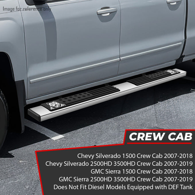 6in. W 350Lb Capacity Running Boards <br> 07-19 Chevy/GMC Silverado Sierra 1500 2500 3500HD