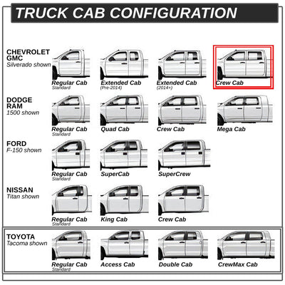 6in. W 350Lb Capacity Running Boards <br> 07-19 Chevy/GMC Silverado Sierra 1500 2500 3500HD