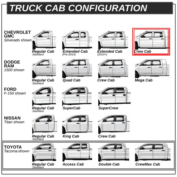 6in. W 350Lb Capacity Running Boards <br> 07-19 Chevy/GMC Silverado Sierra 1500 2500 3500HD