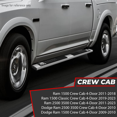 Polished Stainess Steel Running Board <br>10-23 Dodge Ram 1500 2500 3500